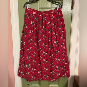 Vintage Land’s End Cotton Corduroy Midi Skirt